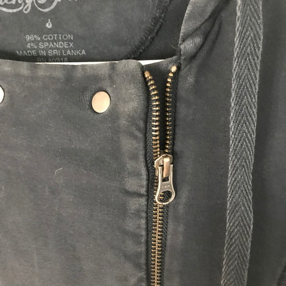 Lucky Brand asymmetrical zip Moto hoodie S/P - Picture 2 of 7